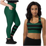 ˈjenəsisApparel "Leaf Green" Longline Sports Bra