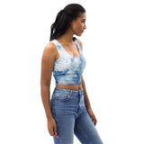 Blue_Cloud Fitted Crop Top