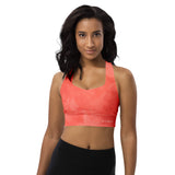 Women's Cute_Coral Longline Sports Bra
