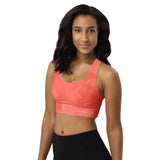 Women's Cute_Coral Longline Sports Bra