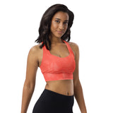 Women's Cute_Coral Longline Sports Bra
