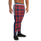 Men's Red & Blue Striped Joggers