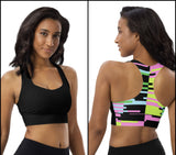 Geometric Style Longline Sports Bra