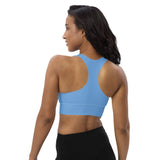 Women's "Jordy_Blue" Longline Sports Bra
