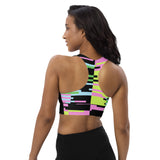 Geometric Style Longline Sports Bra