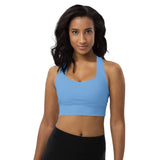 Women's "Jordy_Blue" Longline Sports Bra