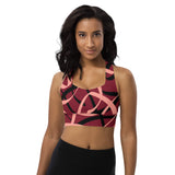 Women's "Ribbed" Longline Sports Bra