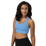 Women's "Jordy_Blue" Longline Sports Bra