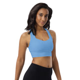 Women's "Jordy_Blue" Longline Sports Bra