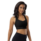 Women's "Black" Longline Sports Bra