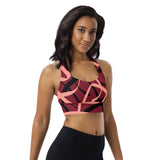 Women's "Ribbed" Longline Sports Bra