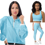 ˈjenəsisApparel Columbia "Blue" Cropped Windbreaker