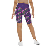 "Purple Flower" Biker Shorts