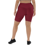 Women's "Burgundy" Biker Shorts