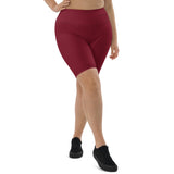 Women's "Burgundy" Biker Shorts