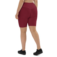 Women's "Burgundy" Biker Shorts