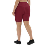 Women's "Burgundy" Biker Shorts