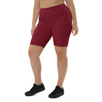 Women's "Burgundy" Biker Shorts