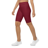 Women's "Burgundy" Biker Shorts