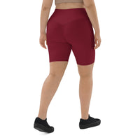 Women's "Burgundy" Biker Shorts