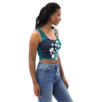 Women's Color-block Circle Crop Top