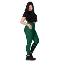 ˈjenəsisApparel "Leaf Green" Leggings w/pockets