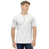 Men's "Gold" Resurrection Cross Tee' (White)