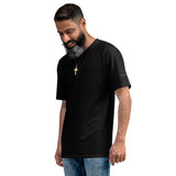 Men's "Gold" Resurrection Cross Tee' (Black)