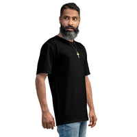 Men's "Gold" Resurrection Cross Tee' (Black)