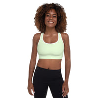 Women's Light-Green Padded Sports Bra