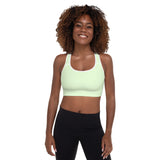 Women's Light-Green Padded Sports Bra
