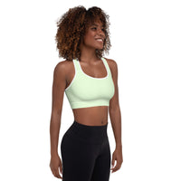 Women's Light-Green Padded Sports Bra