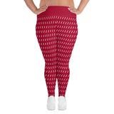 Women's CarmineStriped Plus Size Leggings