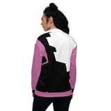 Women's Abstract Color-block Bomber Jacket