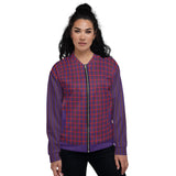 Women's "Purple" Checkered Bomber Jacket