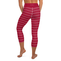 Women's Carmine Striped" Capri Leggings