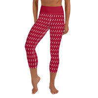 Women's Carmine Striped" Capri Leggings