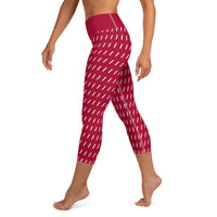 Women's Carmine Striped" Capri Leggings
