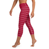 Women's Carmine Striped" Capri Leggings