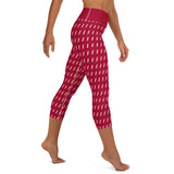 Women's Carmine Striped" Capri Leggings