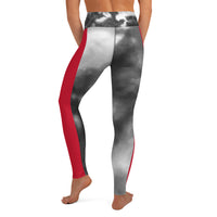 WaterColor "Red Stripe" Leggings