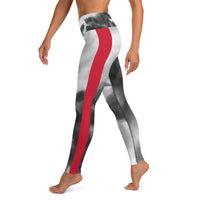 WaterColor "Red Stripe" Leggings