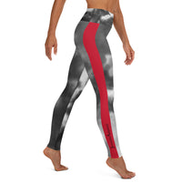 WaterColor "Red Stripe" Leggings