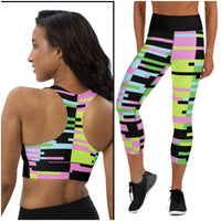 Geometric Style Capri Leggings