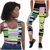Geometric Style Capri Leggings