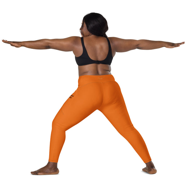 ˈjenəsisApparel Side Pocket Signature Mango Tango Leggings (Plus)