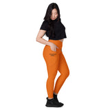 ˈjenəsisApparel Side Pocket "Signature" Mango Tango Leggings