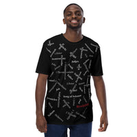 Men's Striped-Sleeve "Bible" Tee'