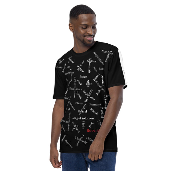 Men's Striped-Sleeve "Bible" Tee'