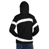 Men's White Color-block Hoodie